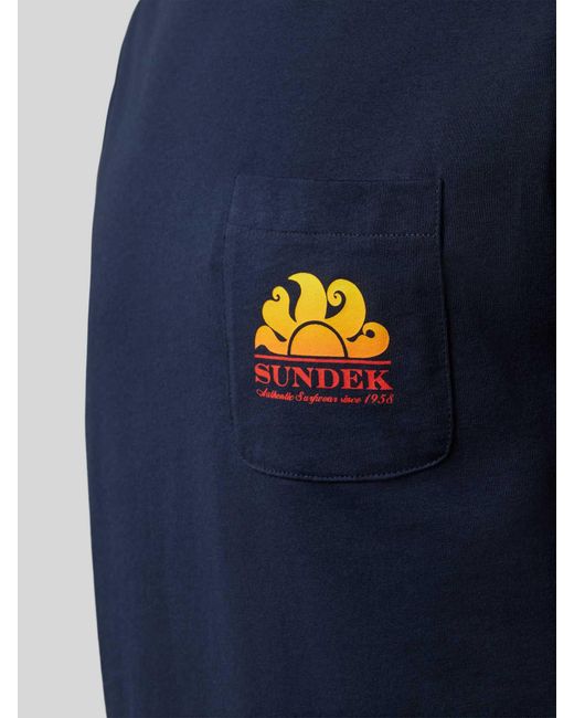 Sundek T-Shirt mit Brusttasche Modell 'New Herbert' in Blue für Herren