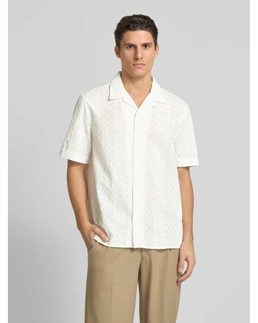Antony Morato Regular Straight Fit Freizeithemd mit Strukturmuster in White für Herren