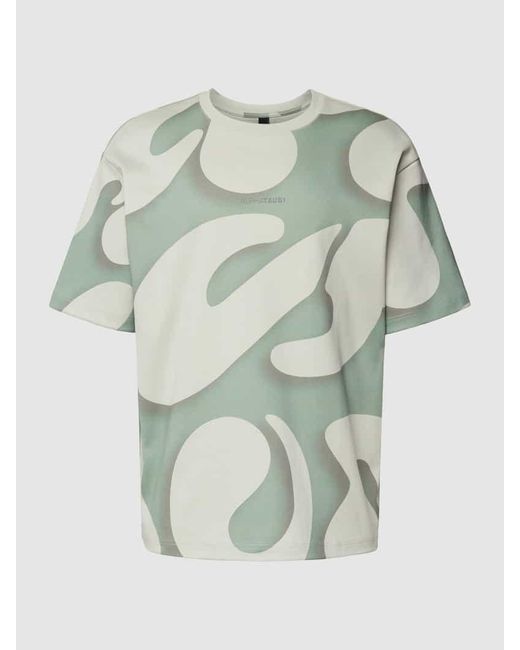 ALPHATAURI T-Shirt mit Allover-Muster Modell 'JANPO' in Green für Herren