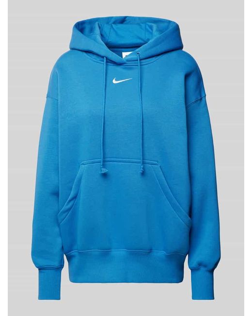 Nike Blue Oversized Hoodie mit Kapuze
