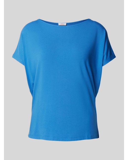 S.oliver T-shirt Met Kapmouwen in het Blue