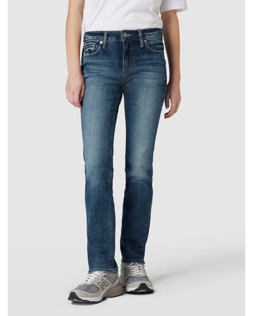Silver Jeans Co. Blue Straight Leg Jeans im 5-Pocket-Design Modell 'Suki'