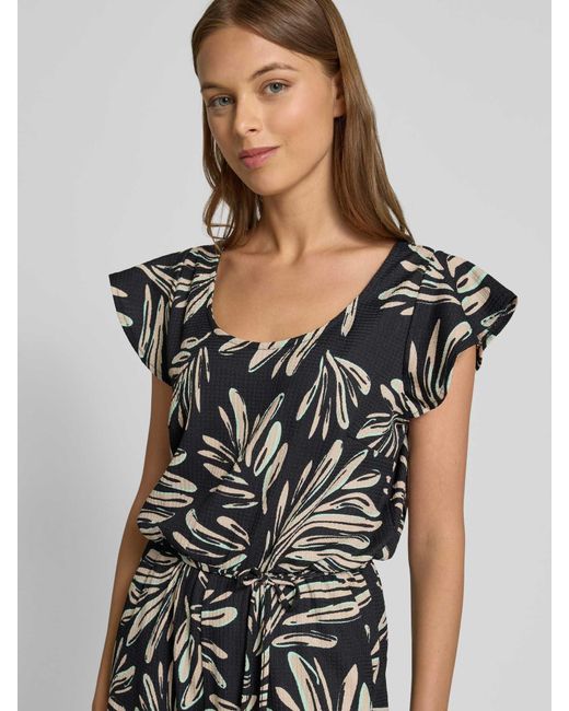 Tom Tailor Relaxed Fit Jumpsuit Met Structuurmotief in het White