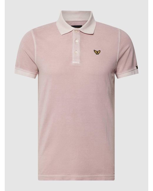 PME LEGEND Poloshirt Met Logostitching in het Pink voor heren