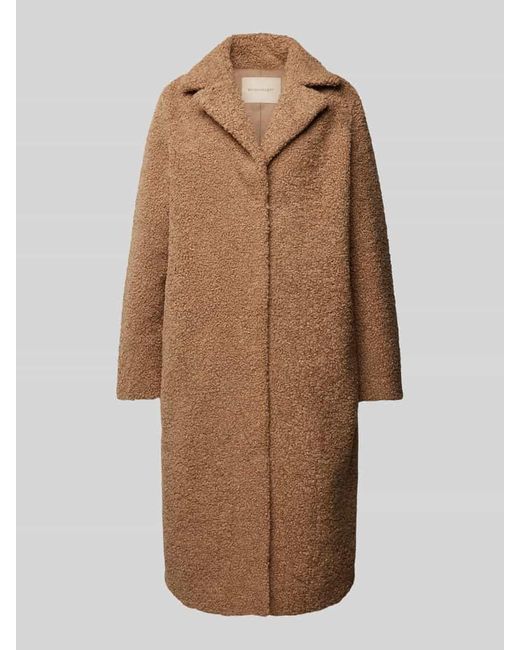 Soya Concept Brown Regular Fit Mantel Aus Teddyfell Modell 'Mukite'