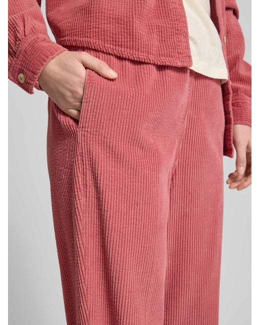 American Vintage Stoffen Broek Met Elastische Band Model 'Padow' in het Red