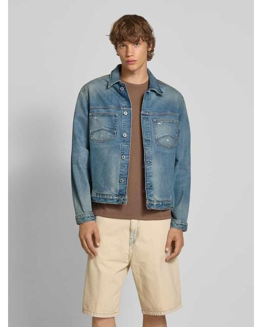 Pepe Jeans Regular Fit Jeansjacke aus Baumwoll-Mix Modell 'HORSHAM PALE TINT' in Blue für Herren
