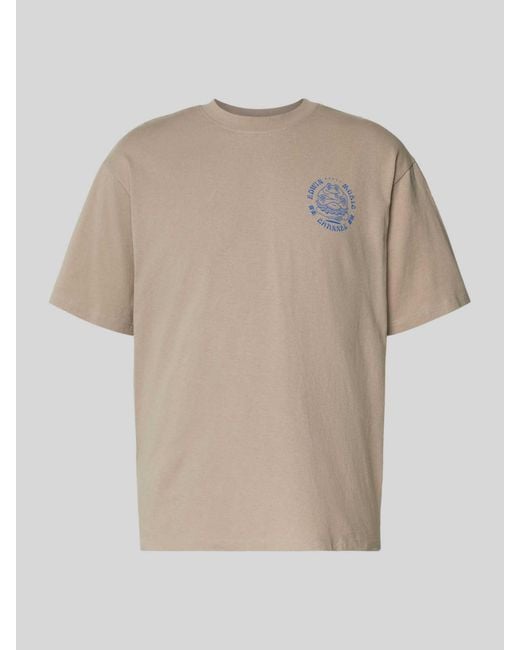 Edwin T-shirt Met Labelprint in het Natural voor heren