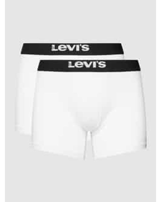 Levi's Boxershort Met Labeldetail, Model 'Solid Basic' in het Black voor heren