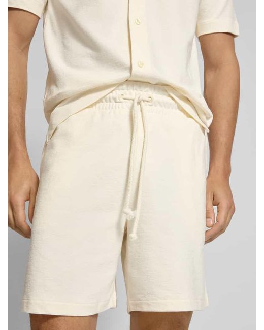 Gant Relaxed Fit Sweatshorts aus reiner Baumwolle mit Tunnelzug in Natural für Herren