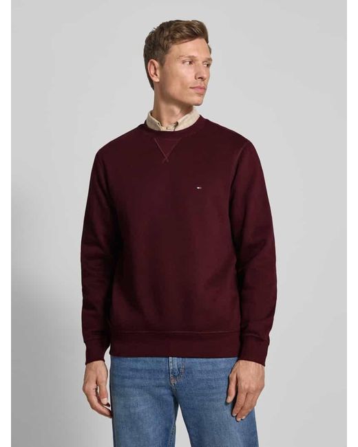 Tommy Hilfiger Regular Fit Sweatshirt Baumwoll-Mix in Purple für Herren