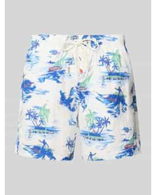 Tommy Hilfiger Zwembroek Met All-Over Motief in het Blue voor heren