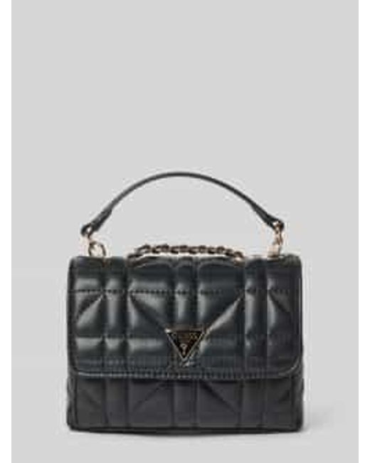 Guess Handtas Met Doorgestikte Naden in het Black