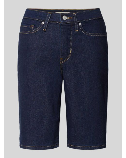 Levi's Bermuda Met 5-Pocketmodel in het Blue