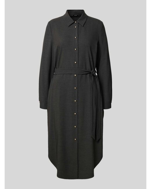 Joop! Midi-Jurk Met Strikceintuur, Model 'Dalina' in het Black