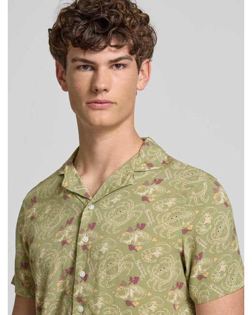 Blend Slim Fit Vrijetijdsoverhemd Met Reverskraag in het Green voor heren