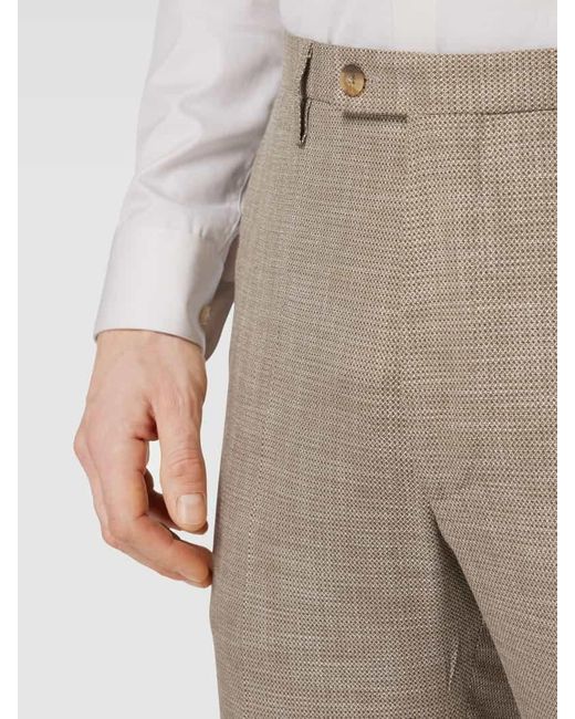 Cinque Anzughose mit Bügelfalten Modell 'Bravo' in Natural für Herren