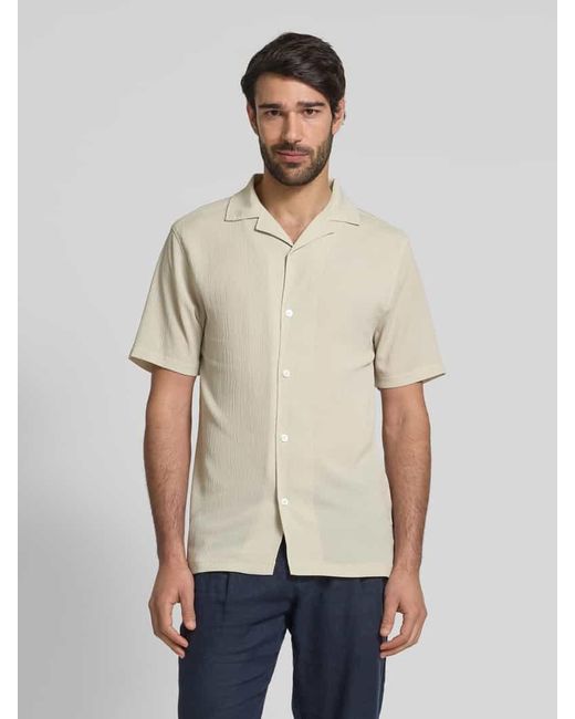 Lindbergh Relaxed Fit Freizeithemd mit Reverskragen in Natural für Herren