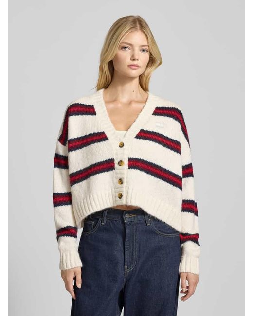 Tommy Hilfiger Multicolor Oversized Strickjacke mit Alpaka-Anteil