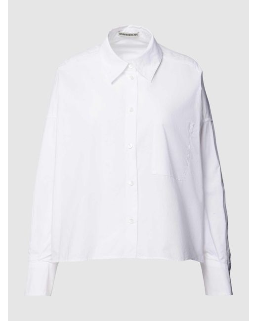 Drykorn Overhemdblouse Met Borstzak in het White