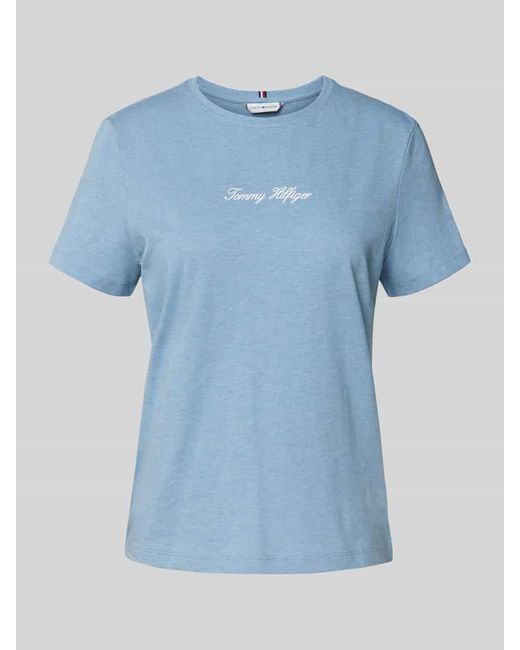 Tommy Hilfiger Blue Regular Fit T-Shirt aus reiner Baumwolle