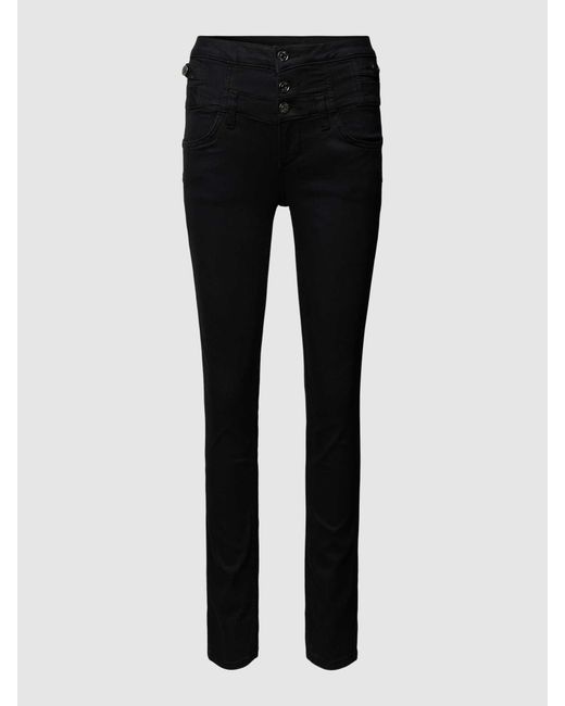 Liu Jo Slim Fit Jeans mit Zierknöpfen Modell 'RAMPY' in Black für Herren