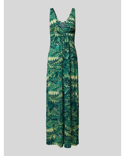 Apricot Maxi-Jurk Met All-Over Motief in het Green