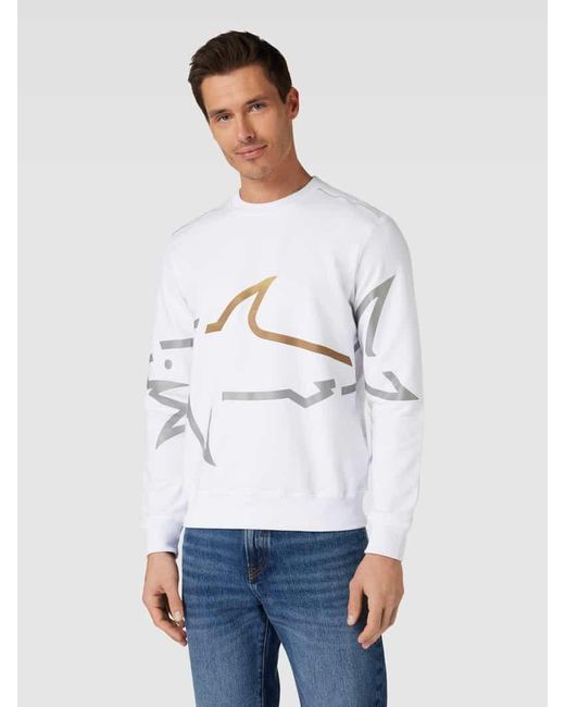 Paul & Shark Sweatshirt mit Logo-Print in Gray für Herren