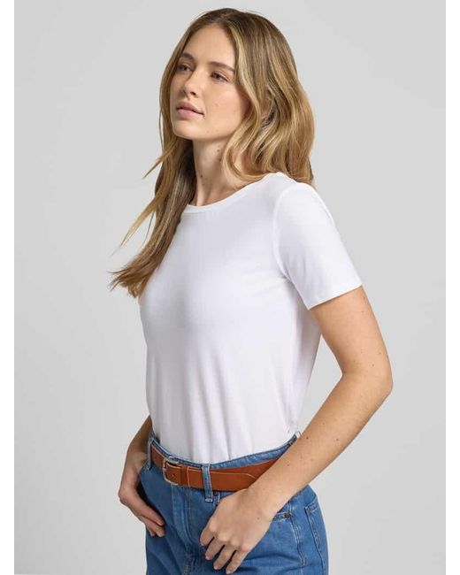 Weekend by Maxmara White Slim Fit T-Shirt aus Baumwoll-Mix Modell 'MULTIB'