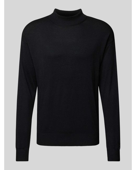 Scotch & Soda Gebreide Pullover Met Opstaande Kraag in het Blue voor heren