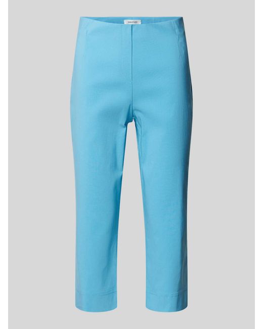 SteHmann Capribroek Van Viscosemix Met Haakjessluiting in het Blue