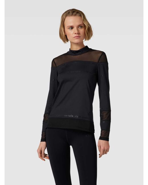 Sportalm Black Sweatshirt mit Eng anliegende Passform mit Blockstreifen