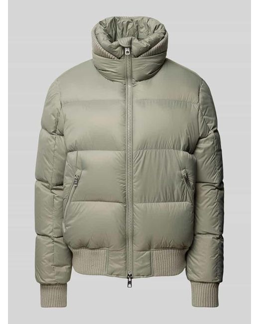 IQ Studio Green Steppjacke Mit Reißverschlusstaschen Modell 'Ela'