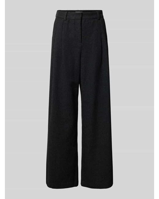 MSCH Copenhagen Black High Waist Hose mit weitem Bein Modell 'Seba'