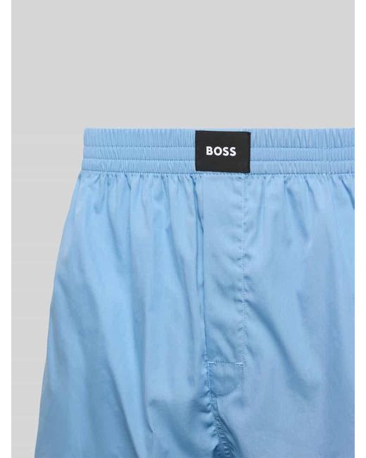 Boss Boxershorts mit Label-Detail im 2er-Pack in Blue für Herren