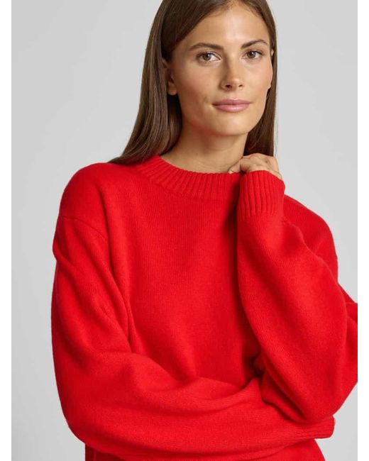 Jake*s Red Loose Fit Strickpullover aus Wolle