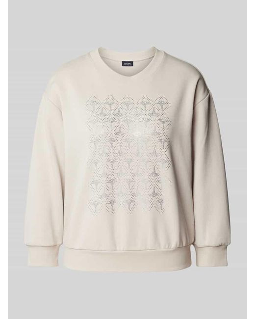 Joop! Natural Sweatshirt Mit Strassteinbesatz Modell 'Telissa'