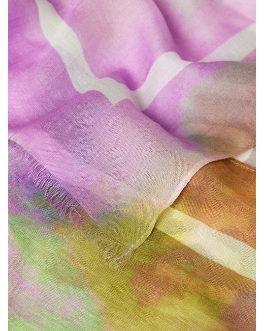 Marc O' Polo Schal mit Label-Print in Pink für Herren