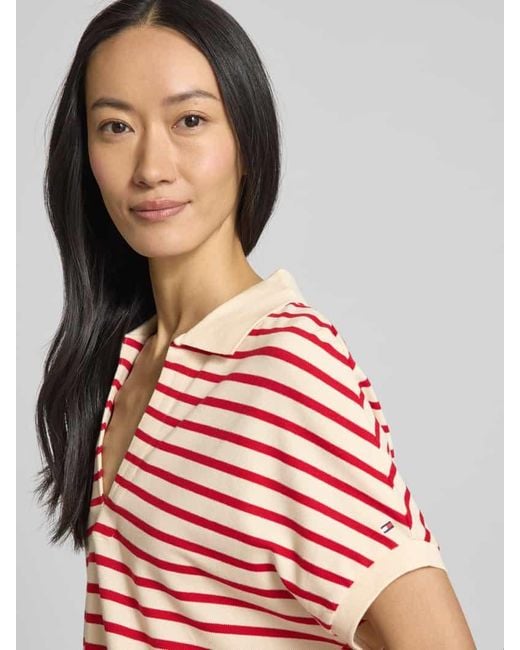 Tommy Hilfiger Red Relaxed Fit T-Shirt aus Lyocell-Mix