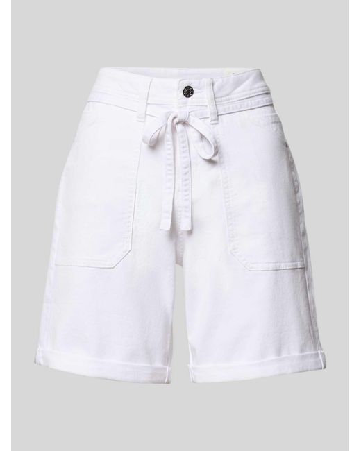 S.oliver Regular Fit Korte Jeans Van Katoenmix in het White