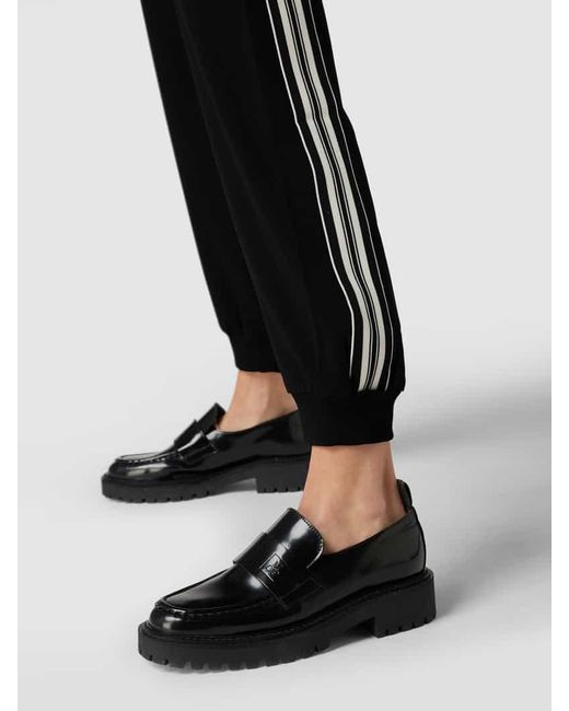 Ralph Lauren Black Sweatpants Mit Kontraststreifen