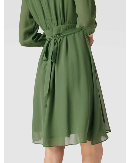Comma, Green Knielanges Kleid mit V-Ausschnitt Modell 'Mai'