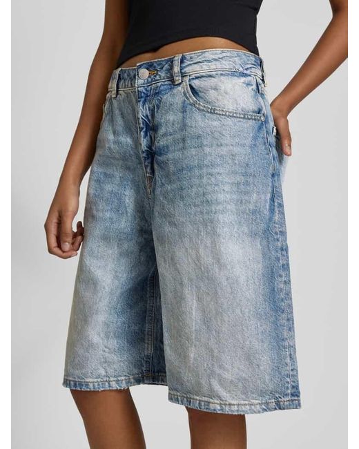 Review Blue Baggy Fit Jeans Shorts im 5-Pocket-Design - Jorts