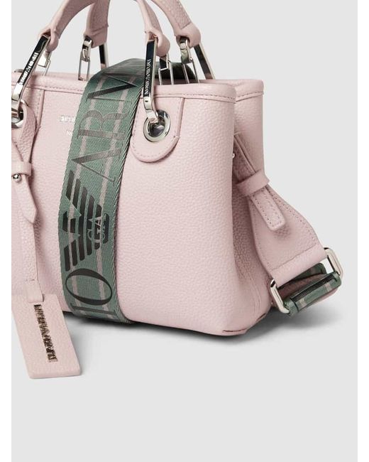 Emporio Armani Pink Handtasche mit Label-Applikation Modell 'MY EA'