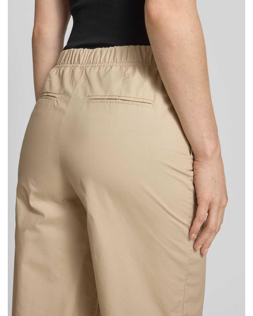 Stefanel Relaxed Fit Culotte Van Puur Katoen in het Natural