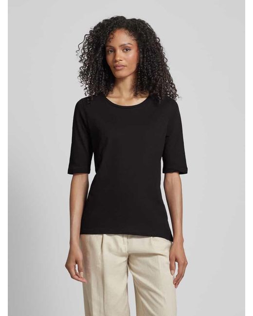 Soya Concept Black T-Shirt mit Rundhalsausschnitt Modell 'Babette'