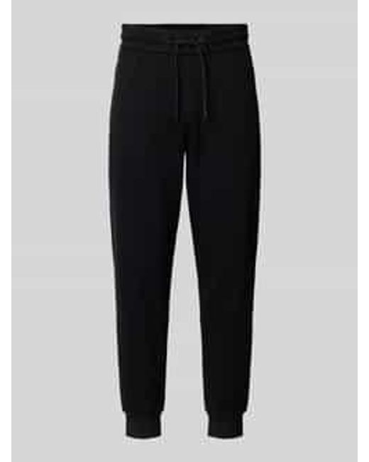 Boss Regular Fit Sweatpants Van Katoenmix, Model 'Lamont' in het Black voor heren