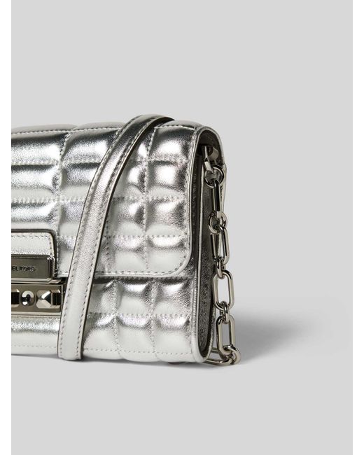 MICHAEL Michael Kors Gray Handtasche mit Klickverschluss im Metallic-Look