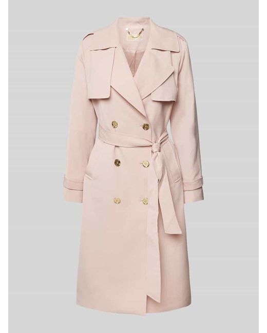 MICHAEL Michael Kors Natural Trenchcoat Mit Bindegürtel Modell 'Drapey'