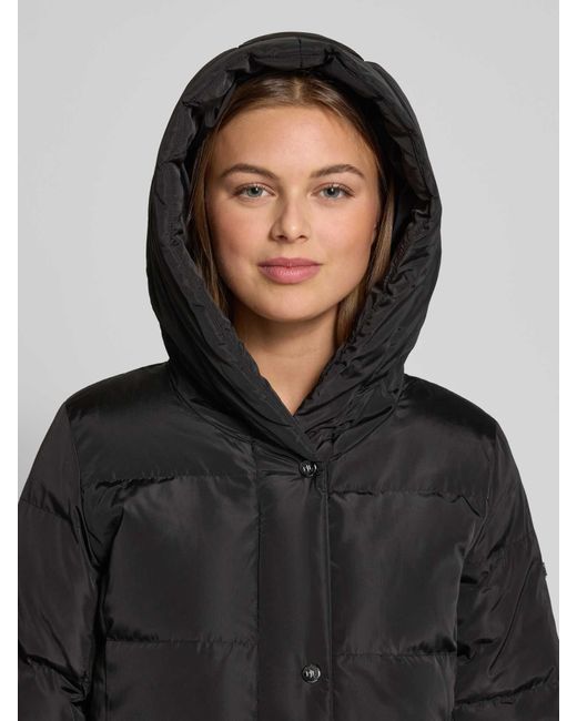 Ralph Lauren Slim Fit Gewatteerde Lange Jas Met Capuchon in het Black